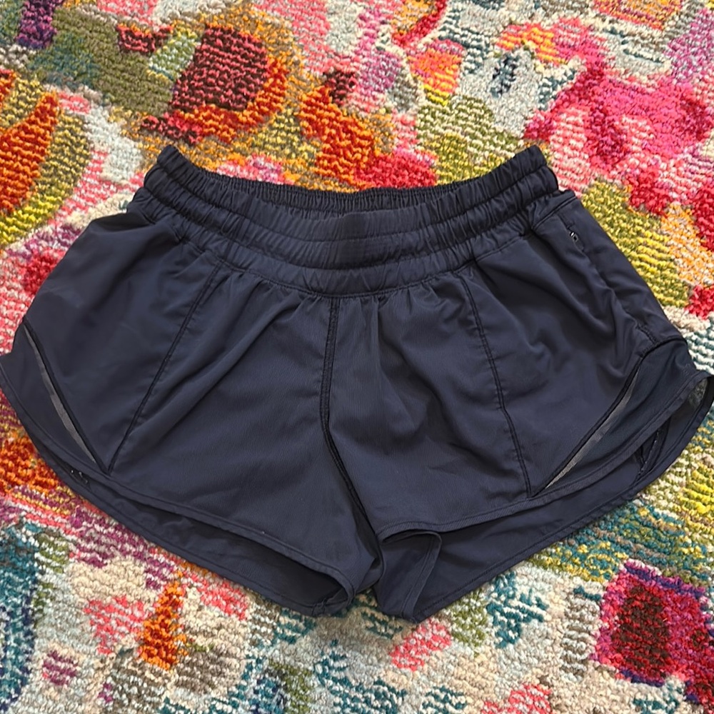 Navy Lululemon Hotty Hot Shorts